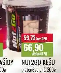 Ratio NUT2GO KEŠU pražené solené, 200g nabídka