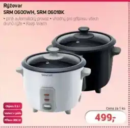 Planeo Elektro Rýžovar SRM 0600WH, SRM 0601BK nabídka