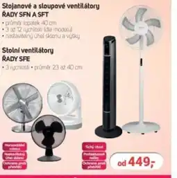 Planeo Elektro Stojanové a sloupové ventilátory řady SFN a SFT nabídka