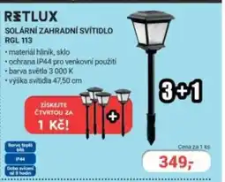 Planeo Elektro Solární zahradní svítidlo RGL 113 nabídka