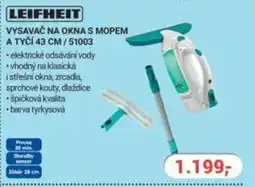 Planeo Elektro LEIFHEIT Vysavač na okna s mopem a tyčí 43 cm/51003 nabídka
