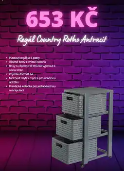 Mall.cz Regál Country Rotho Antracit nabídka
