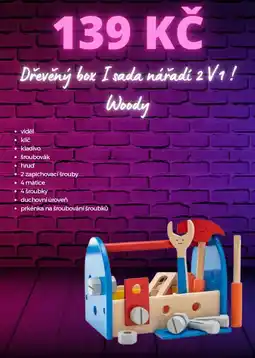 Mall.cz Dřevěný box I sada nářadí 2 V1! Woody nabídka