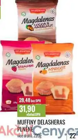 Ratio MUFFINY DELASHERAS PLNĚNÉ 220g nabídka