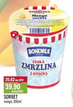 Ratio SORBET mango, 300ml nabídka