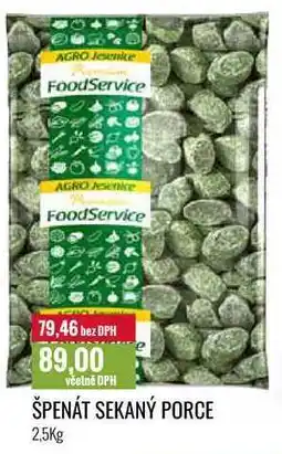 Ratio ŠPENÁT SEKANÝ PORCE 2,5Kg nabídka
