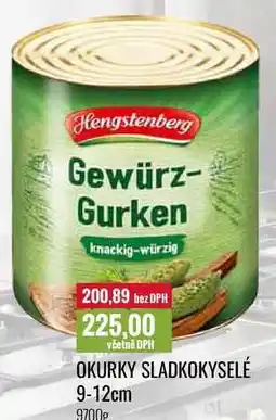 Ratio OKURKY SLADKOKYSELÉ 9-12cm 9700g nabídka