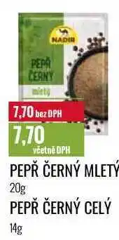 Ratio PEPŘ ČERNÝ MLETÝ 20g, PEPŘ ČERNÝ CELÝ 14g nabídka