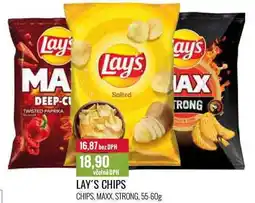 Ratio LAY'S CHIPS 55-60g nabídka