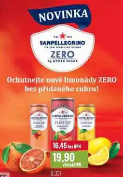 Ratio SANPELLEGRINO ZERO 0,33l nabídka