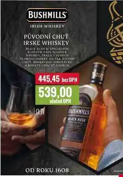 Ratio BUSHMILLS IRISH WHISKEY 0,7l nabídka