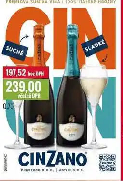 Ratio CINZANO 0,75l nabídka