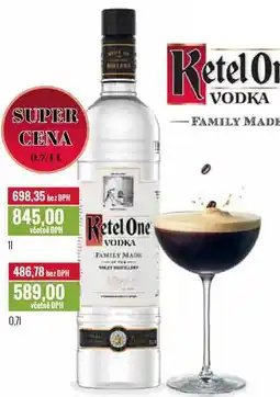 Ratio Ketel One vodka 0,7l, 1l nabídka