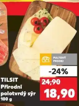 Kaufland TILSIT Přírodní polotvrdý sýr nabídka