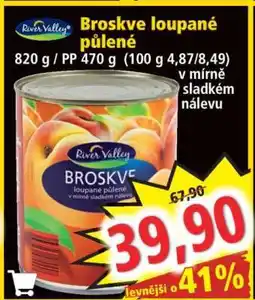 Norma Broskve loupané půlené nabídka