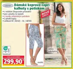 Norma Dámské keprové capri kalhoty s potiskem nabídka
