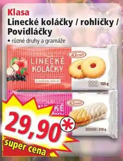 Norma Klasa Linecké koláčky / rohlíčky / Povidláčky nabídka