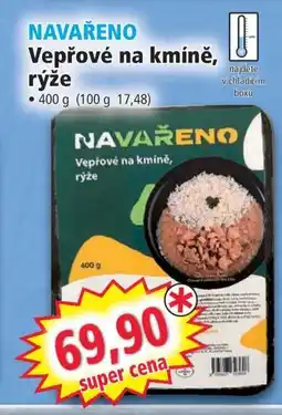 Norma NAVAŘENO Vepřové na kmíně, rýže nabídka
