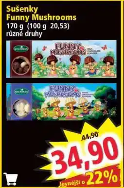 Norma Sušenky Funny Mushrooms nabídka