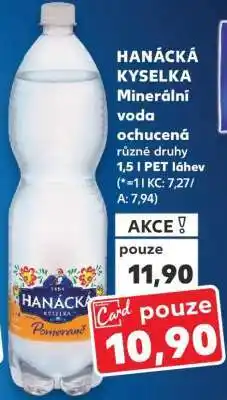 Kaufland HANÁCKÁ KYSELKA Minerální voda nabídka