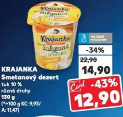 Kaufland KRAJANKA Smetanový dezert nabídka