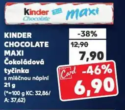 Kaufland KINDER Chocolate Maxi Čokoládová tyčinka nabídka