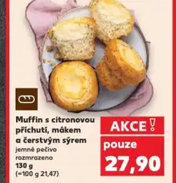 Kaufland Muffin s citronovou příchutí, mákem a čerstvým sýrem nabídka