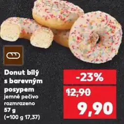 Kaufland Donut bílý s barevným posypem nabídka