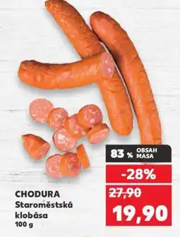 Kaufland CHODURA Staroměstská klobása nabídka