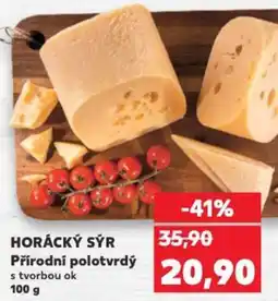 Kaufland Horácký sýr Přírodní polotvrdý nabídka