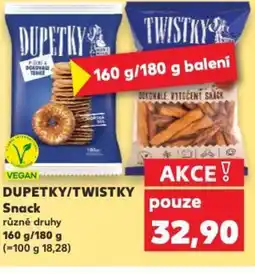 Kaufland DUPETKY/Twistky Snack nabídka