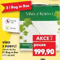 Kaufland VÍNO Z KOBYLÍ nabídka