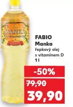 Kaufland FABIO Manka řepkový olej nabídka
