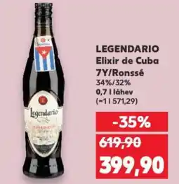 Kaufland LEGENDARIO Elixir de Cuba 7Y/Ronssé 34%/32% nabídka