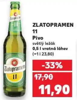Kaufland ZLATOPRAMEN 11 Pivo světlý ležák nabídka