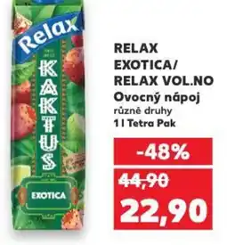 Kaufland RELAX EXOTICA/ RELAX VOL.NO Ovocný nápoj nabídka