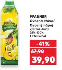 Kaufland PFANNER Ovocná šťáva/ Ovocný nápoj nabídka
