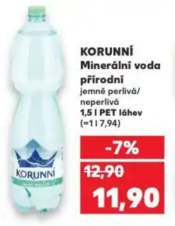 Kaufland KORUNNÍ Minerální voda přírodní nabídka