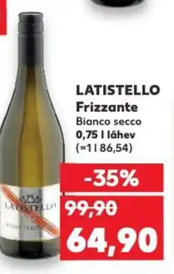 Kaufland LATISTELLO Frizzante Bianco secco nabídka