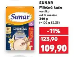 Kaufland SUNAR Mléčná kaše vanilka nabídka