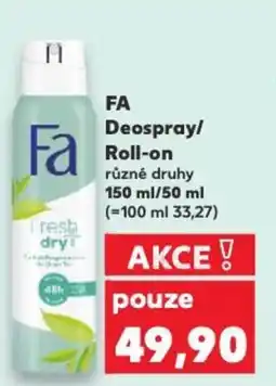 Kaufland FA Deospray/ Roll-on nabídka