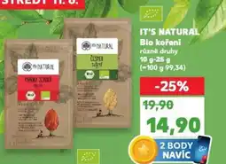 Kaufland IT'S NATURAL Bio koření nabídka