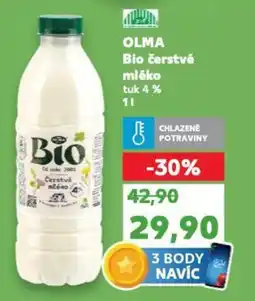 Kaufland OLMA Bio čerstvé mléko nabídka