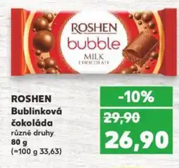 Kaufland ROSHEN Bublinková čokoláda nabídka