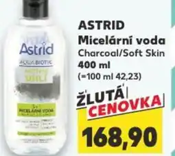 Kaufland ASTRID Micelární voda Charcoal/Soft Skin nabídka