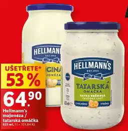 Lidl Hellmann's majonéza/tatarská omáčka, 625 ml nabídka