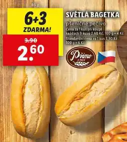 Lidl SVĚTLÁ BAGETKA, 65 g nabídka