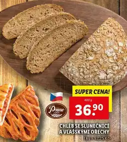 Lidl CHLEB SE SLUNEČNICÍ A VLAŠSKÝMI OŘECHY, 400 g nabídka