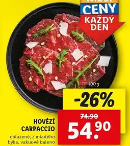 Lidl HOVĚZÍ CARPACCIO, 100 g nabídka