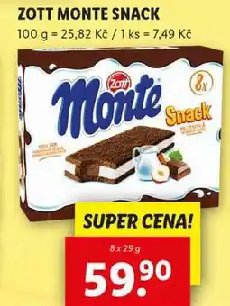 Lidl ZOTT MONTE SNACK, 8x 29 g nabídka